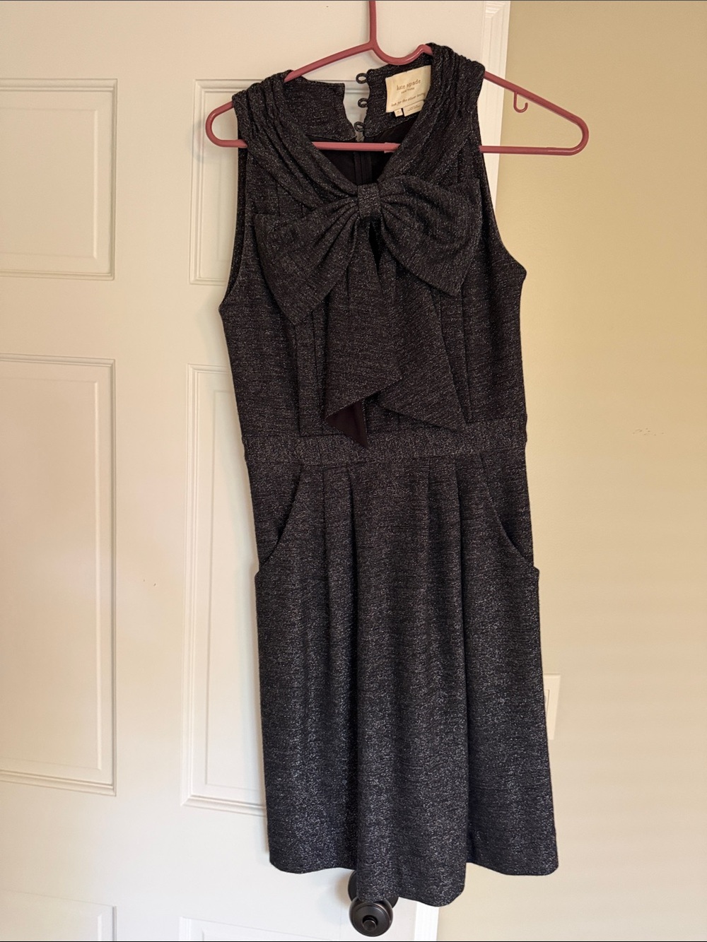 Kate Spade Sparkle Black Bow-Front Women’s Dress